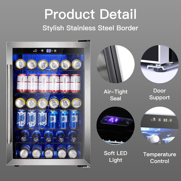 YUKOOL 4.4cu.ft Single Zone Freestanding Wine & Beverage Refrigerator